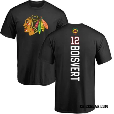 Black Men's Sacha Boisvert Chicago Blackhawks Backer T-Shirt -