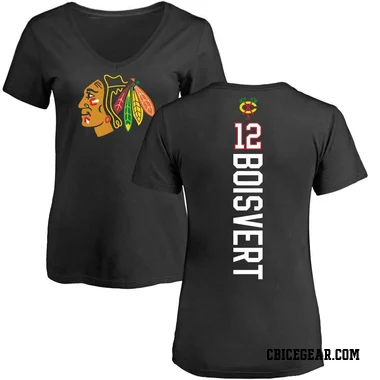 Black Women's Sacha Boisvert Chicago Blackhawks Backer T-Shirt -