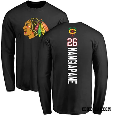 Black Youth Andrew Mangiapane Chicago Blackhawks Backer Long Sleeve T-Shirt -